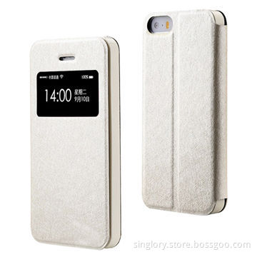 Electric Pressing Leather Cases for iPhone 5S, Various Color Options Available